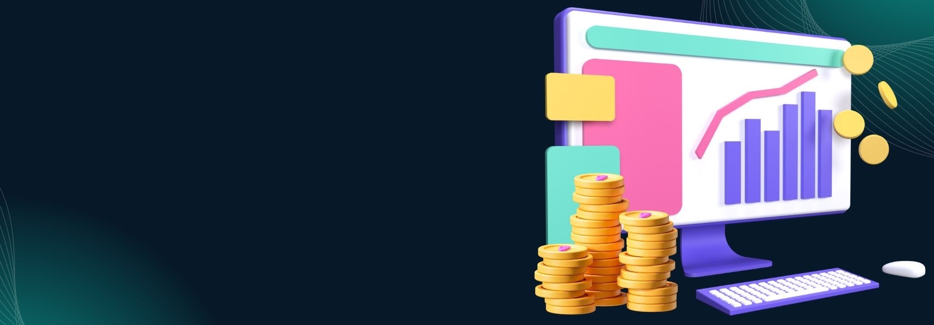 بنر سایت همرا با دوتا کارت